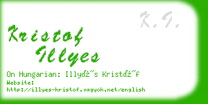 kristof illyes business card